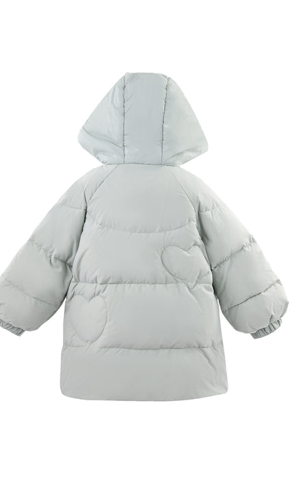 kids atelier mimitutu Blue Heart-Quilted Puffer Jacket