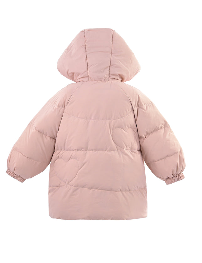 kids atelier mimitutu Pink Heart-Quilted Puffer Jacket