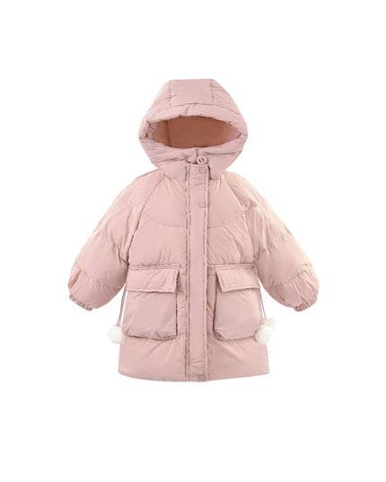 kids atelier mimitutu Pink Heart-Quilted Puffer Jacket