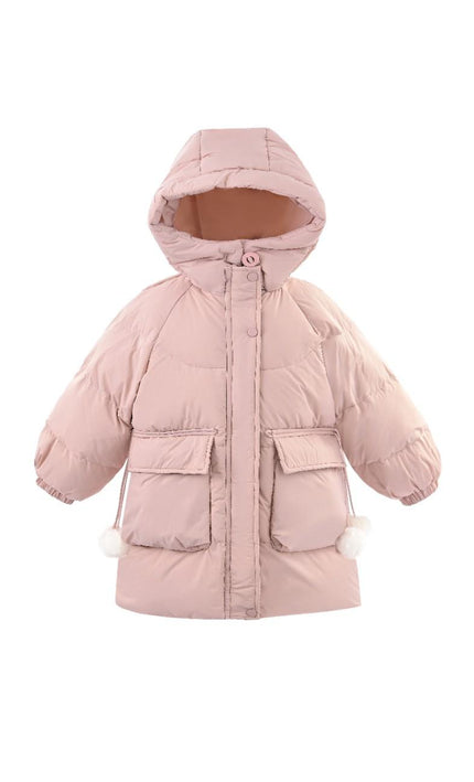kids atelier mimitutu Pink Heart-Quilted Puffer Jacket