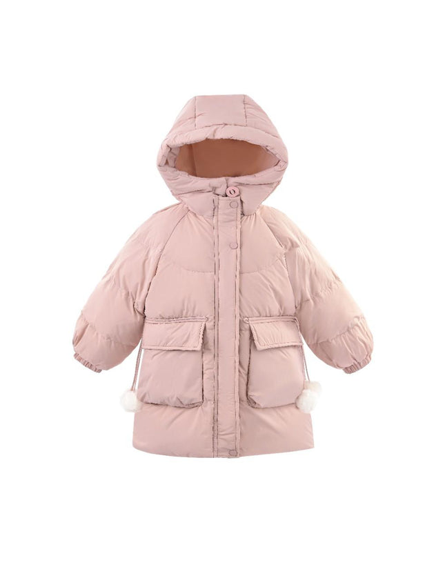 kids atelier mimitutu Pink Heart-Quilted Puffer Jacket