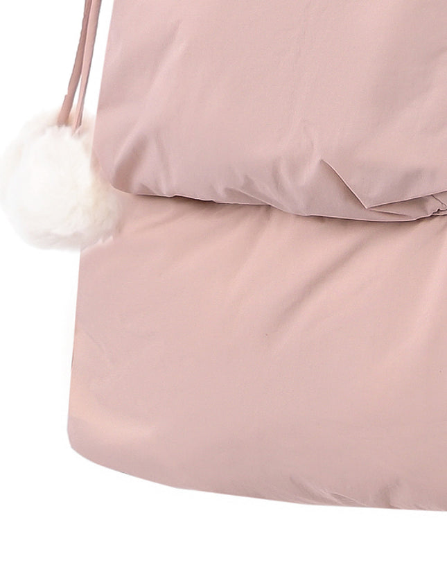 kids atelier mimitutu Pink Heart-Quilted Puffer Jacket