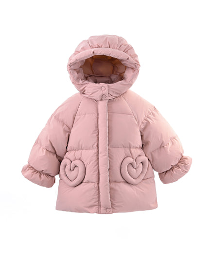 kids atelier mimi tutu pink Glow Heart-Pocket Puffer Jacket
