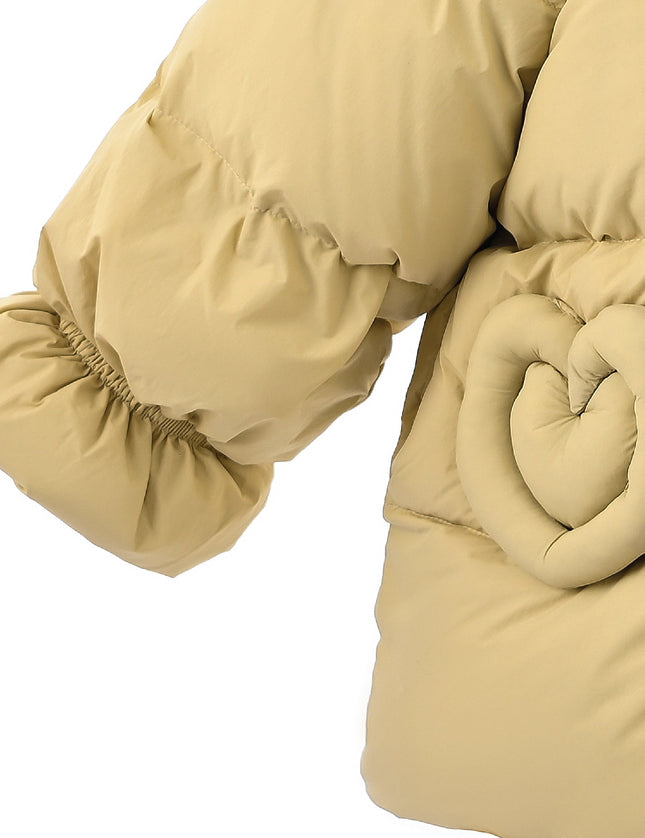 kids atelier mimi tutu Yellow Glow Heart-Pocket Puffer Jacket