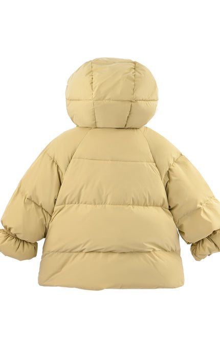 kids atelier mimi tutu Yellow Glow Heart-Pocket Puffer Jacket