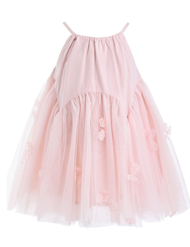 kids atelier mimi tutu Pink Mirelle Petal Flared Tulle Dress