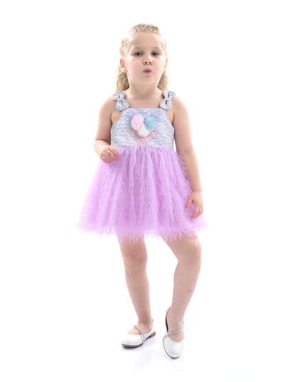 Kidsatelier-mimitutu-Purple-Tulle-Silhouette-Bow-Pom-Dress