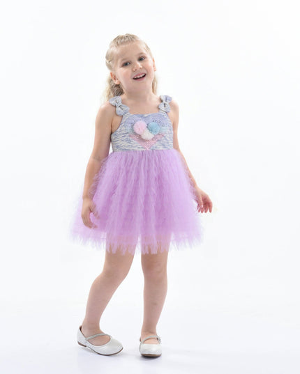 Kidsatelier-mimitutu-Purple-Tulle-Silhouette-Bow-Pom-Dress