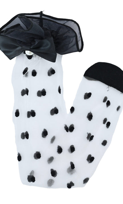 kidsatelier-mimitutu-Transparent-Polka-Dot-Bow-Trim-Socks