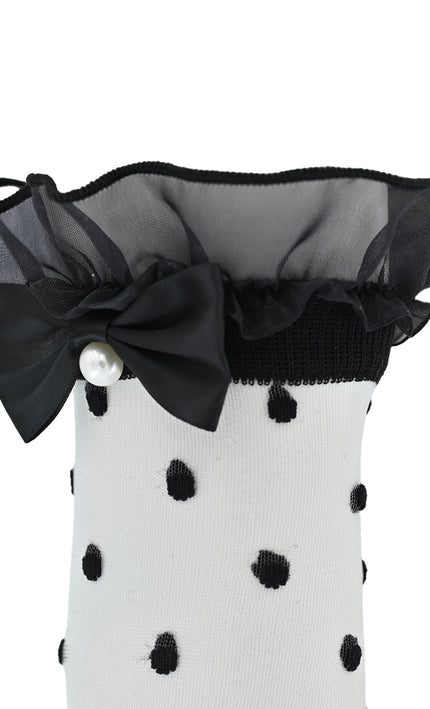 kidsatelier-mimitutu-Transparent-Polka-Dot-Bow-Trim-Socks