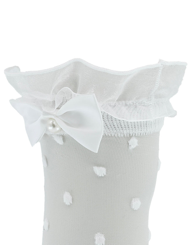 kidsatelier-mimitutu-Transparent-Polka-Dot-Bow-Trim-Socks