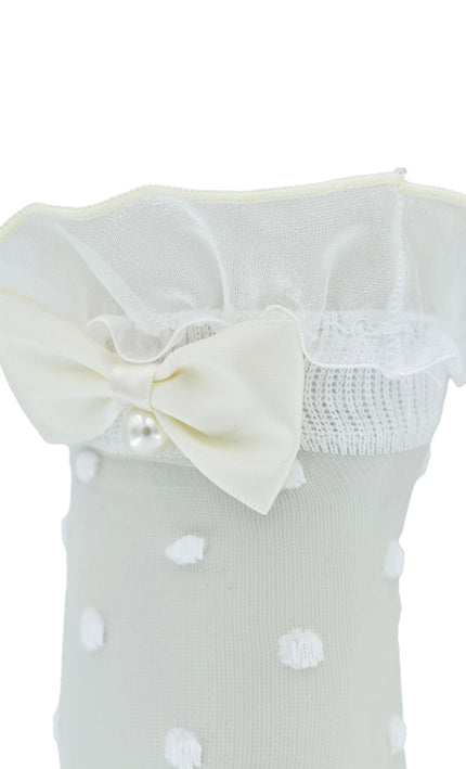 kidsatelier-mimitutu-Transparent-Polka-Dot-Bow-Trim-Socks