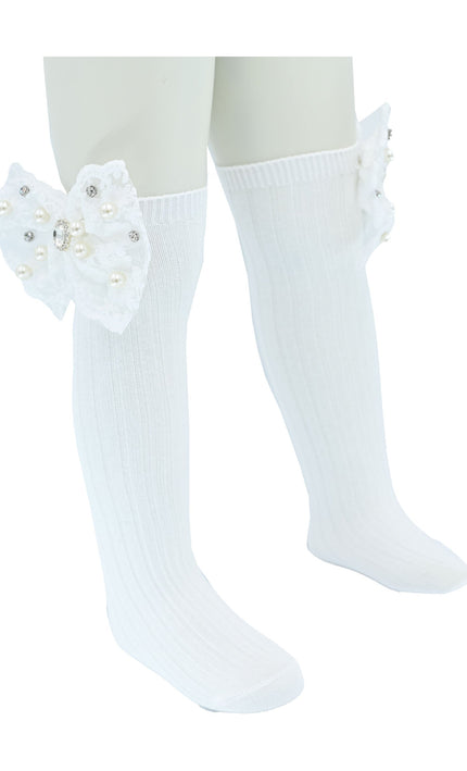 kidsatelier-mimitutu-Pearl-Ribbon-Rhinestone-Bow-Socks
