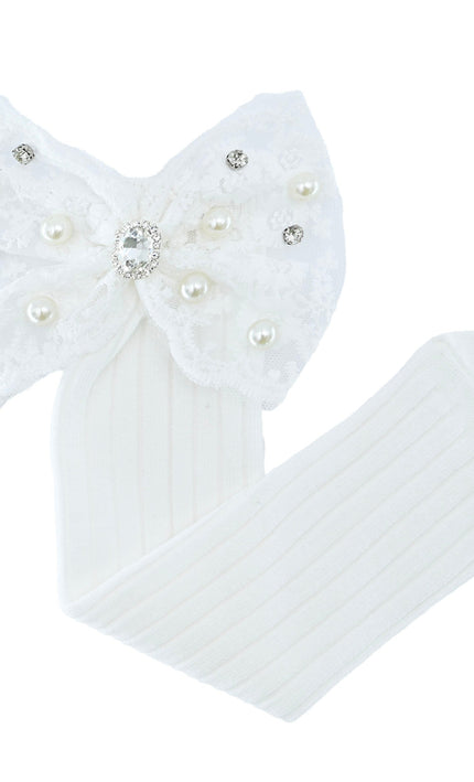 kidsatelier-mimitutu-Pearl-Ribbon-Rhinestone-Bow-Socks