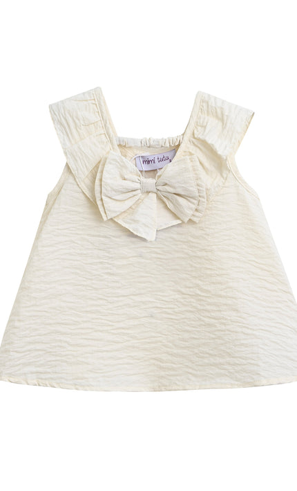 kidsatelier-mimitutu-Ivory-Pink-Strap-Bow-Shorts-Set