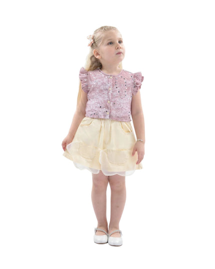 kidsatelier-mimitutu-Mauve-Cream-Sequin-Shorts-Set