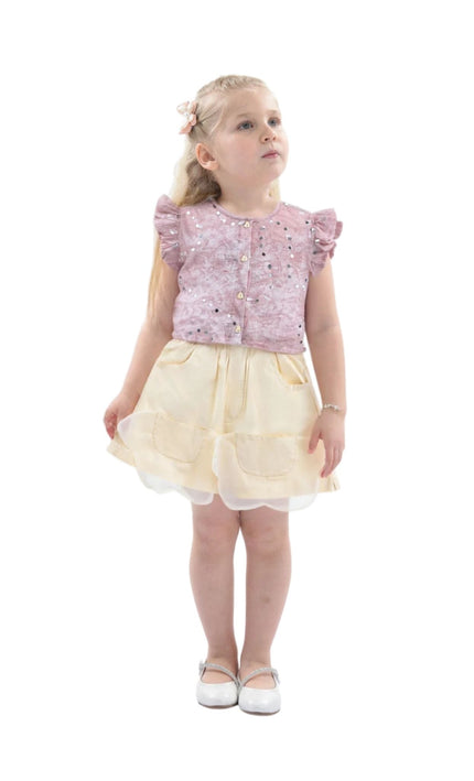 kidsatelier-mimitutu-Mauve-Cream-Sequin-Shorts-Set