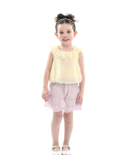 kidsatelier-mimitutu-Yellow-Mauve-Ruffle-Outfit-Set