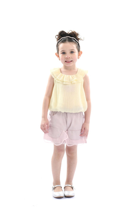 kidsatelier-mimitutu-Yellow-Mauve-Ruffle-Outfit-Set