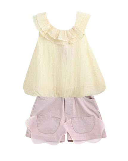 kidsatelier-mimitutu-Yellow-Mauve-Ruffle-Outfit-Set