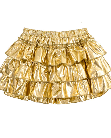 kids atelier mimi tutu Gold Tiered Mini Skirt