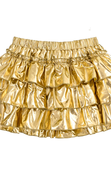 kids atelier mimi tutu Gold Tiered Mini Skirt
