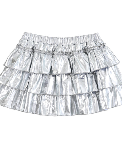 kids atelier mimi tutu Silver Tiered Mini Skirt