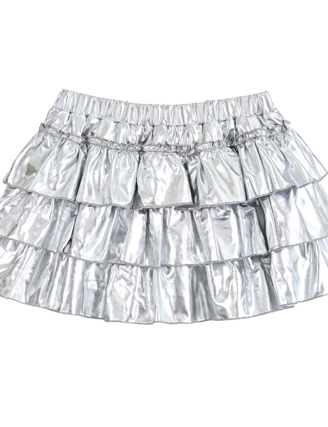 kids atelier mimi tutu Silver Tiered Mini Skirt