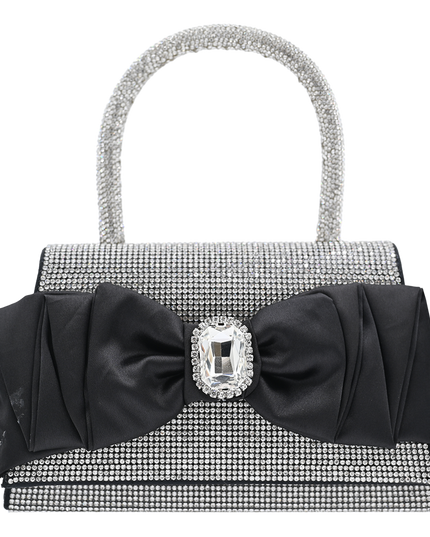 kidsatelier-mimitutu-Black-Bow-Accented-Silver-Rhinestone-Handbag