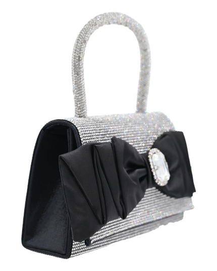 kidsatelier-mimitutu-Black-Bow-Accented-Silver-Rhinestone-Handbag