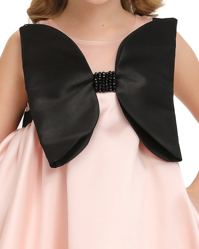 Pink Dress Black Bow Ophelia Dress