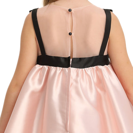 Pink Dress Black Bow Ophelia Dress