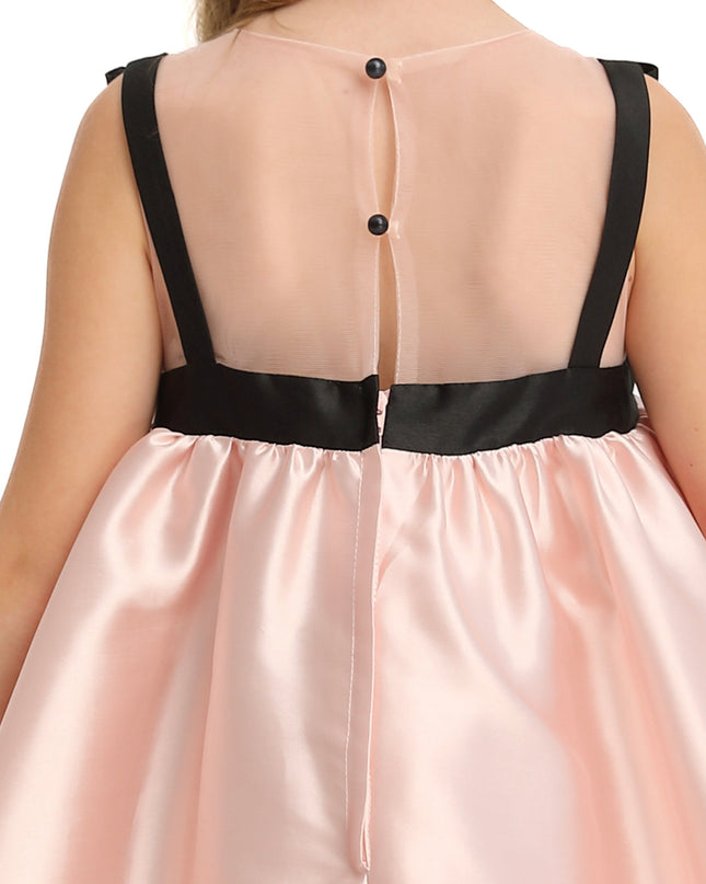 Pink Dress Black Bow Ophelia Dress