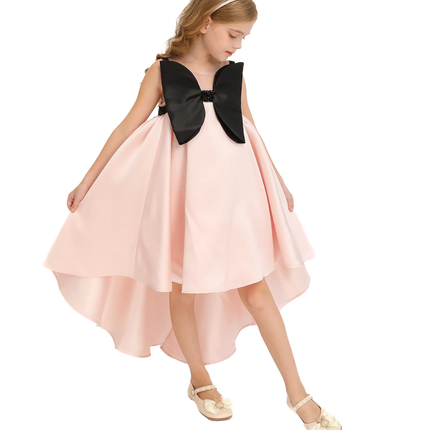 Pink Dress Black Bow Ophelia Dress