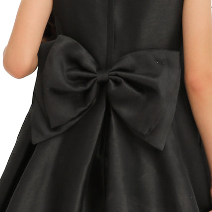 Black Accented Tea Styled Salem Dress