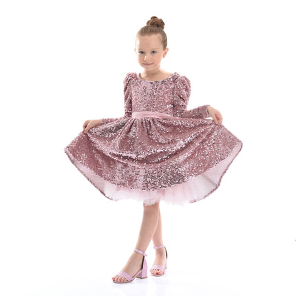 Pink Merribrook Sequin Bow Dress