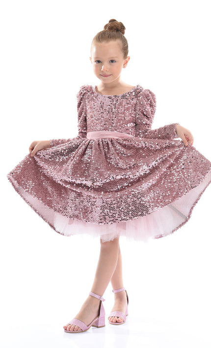 Pink Merribrook Sequin Bow Dress