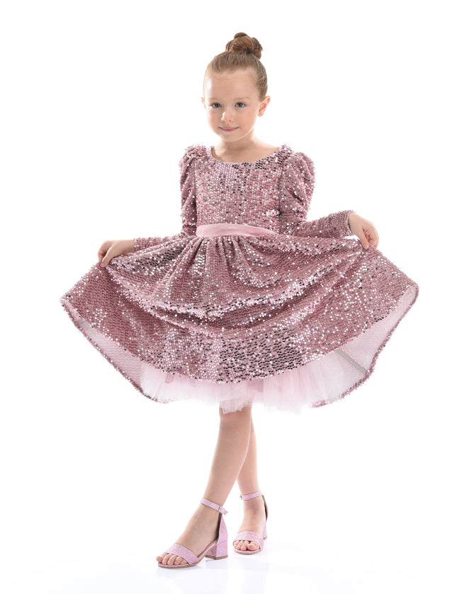 Pink Merribrook Sequin Bow Dress