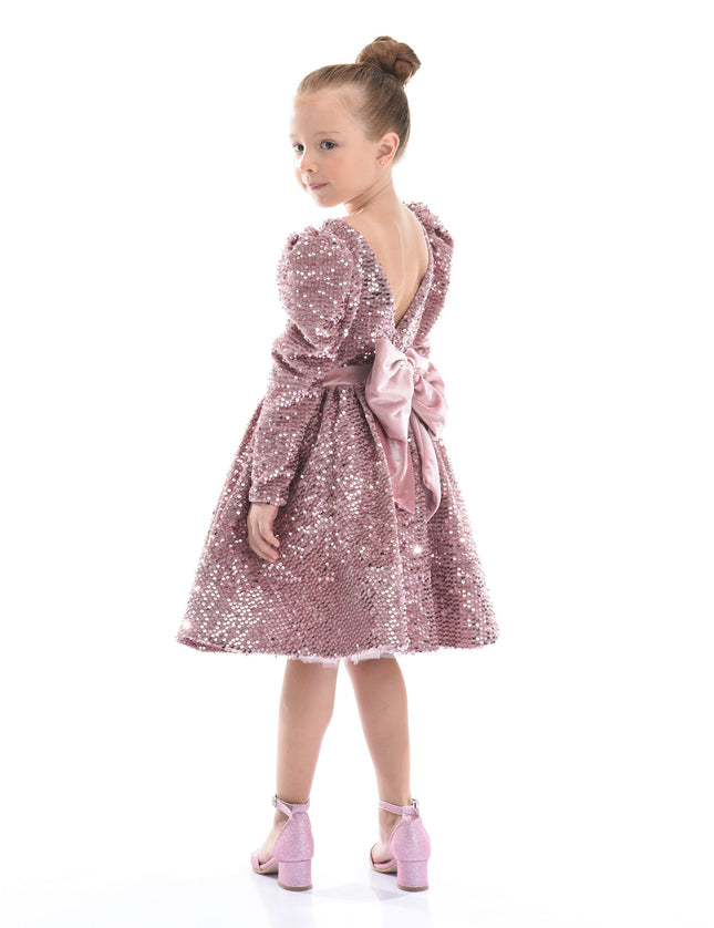 Pink Merribrook Sequin Bow Dress