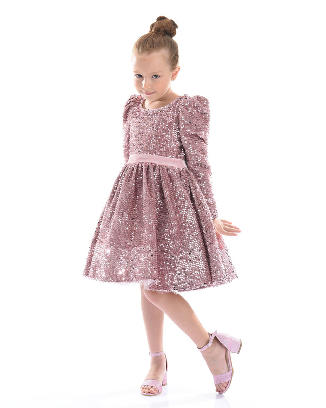 Pink Merribrook Sequin Bow Dress