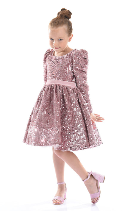 Pink Merribrook Sequin Bow Dress