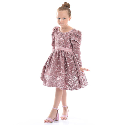 Pink Merribrook Sequin Bow Dress