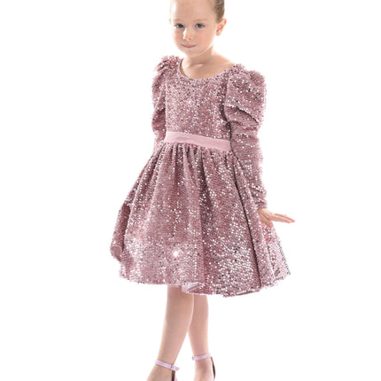 Pink Merribrook Sequin Bow Dress