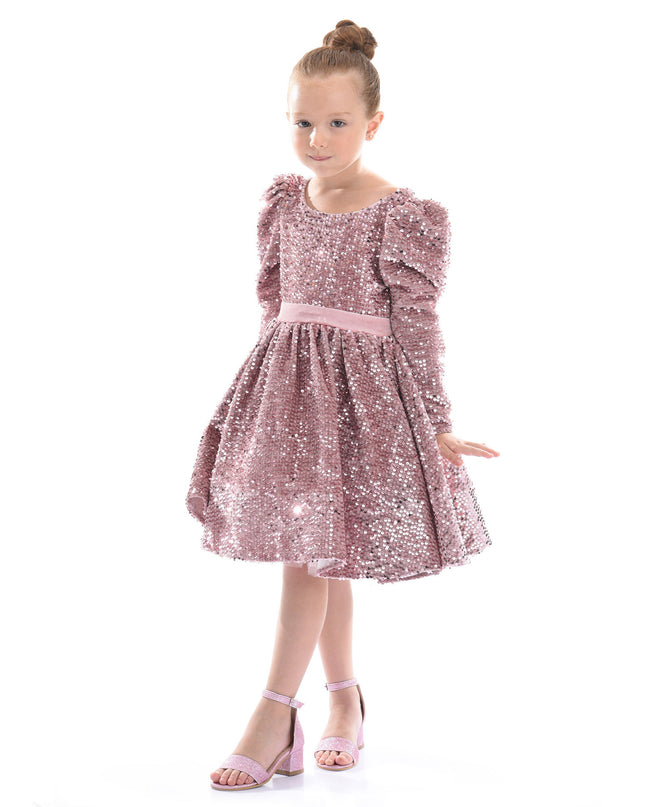 Pink Merribrook Sequin Bow Dress