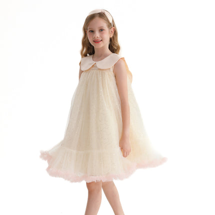 Champagne Caledonia Pleated Dress