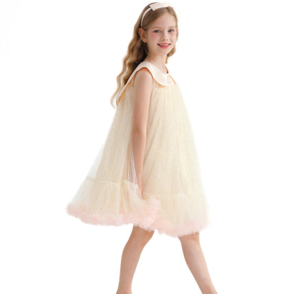 Champagne Caledonia Pleated Dress