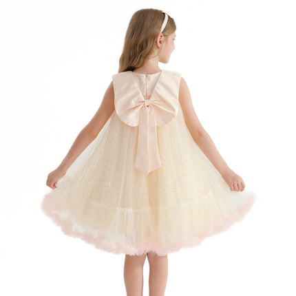 Champagne Caledonia Pleated Dress