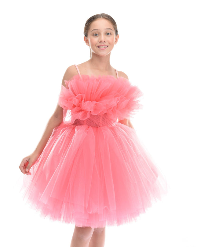 Pink Ruffle Scalleta Dress