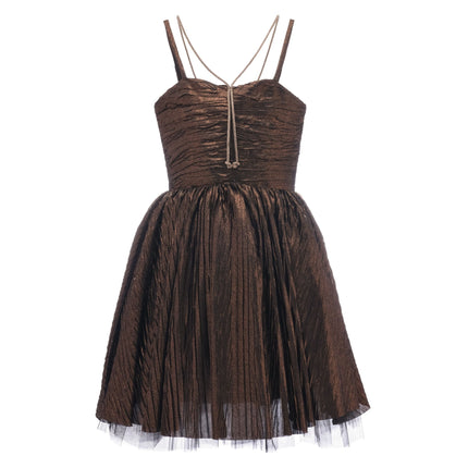 Bronze Gianotta Strapped Dress