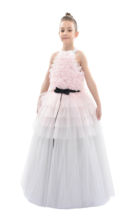 Gray Lowana Halter Gown